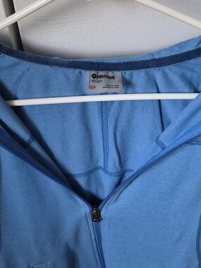 Marmot Light Blue Zip-Up Hoodie